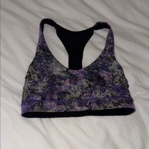 Lululemon Women's Purple and Black Sports Bra
